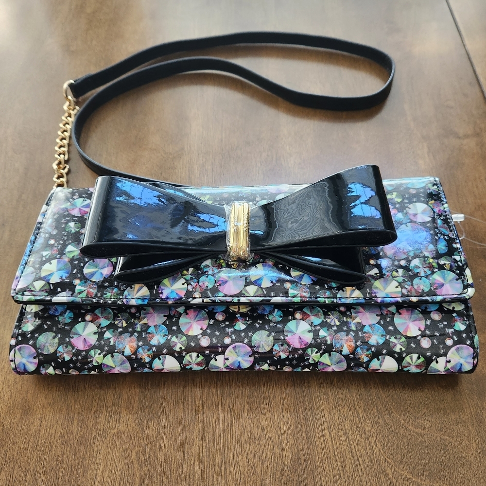 Betsey Johnson Crossbody Bow Clutch